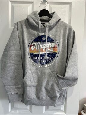 Niagara Falls Grey Graphic Hoodie - Women’s Casual Pullover